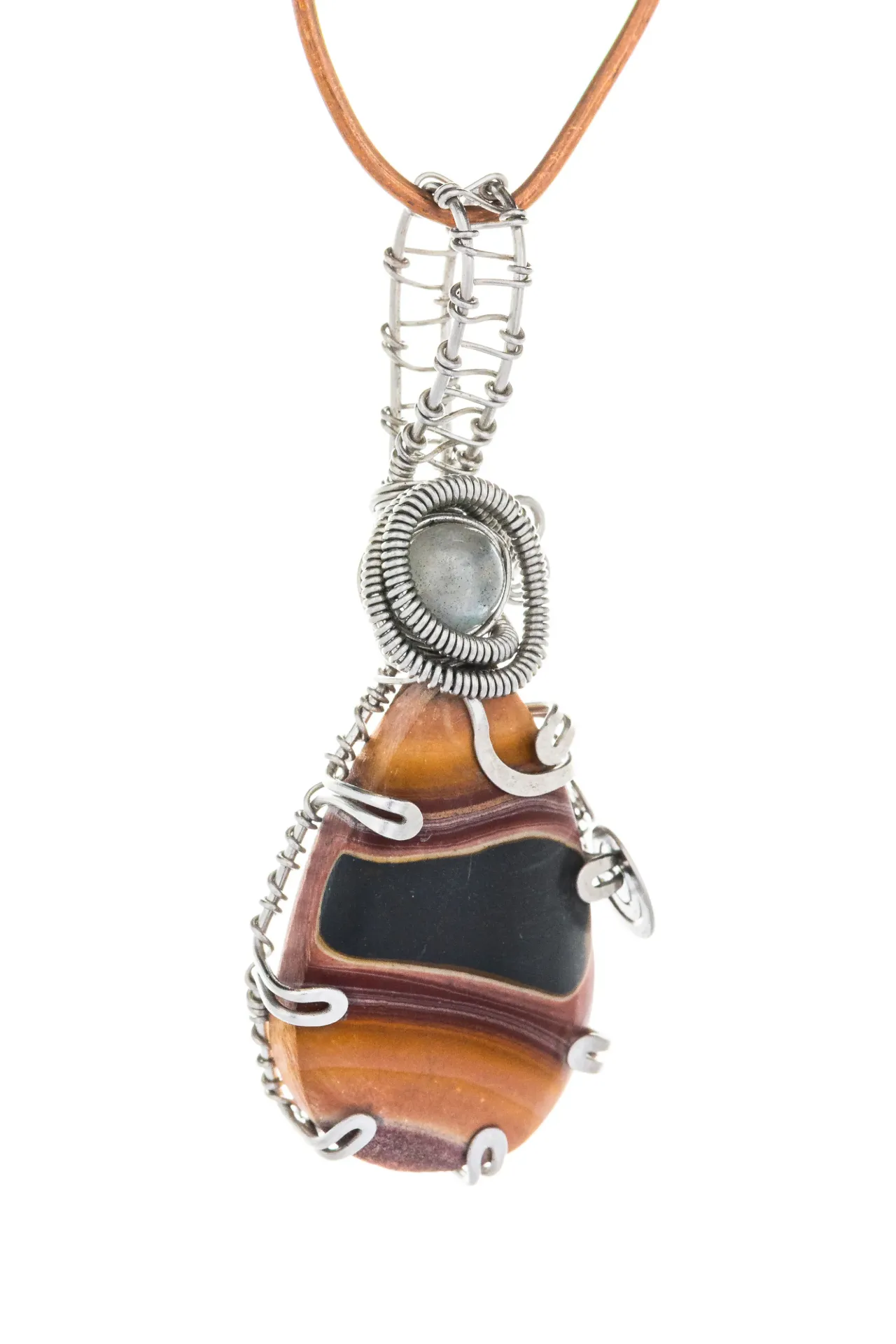 Wind Stone — Colca takana and labradorite charm