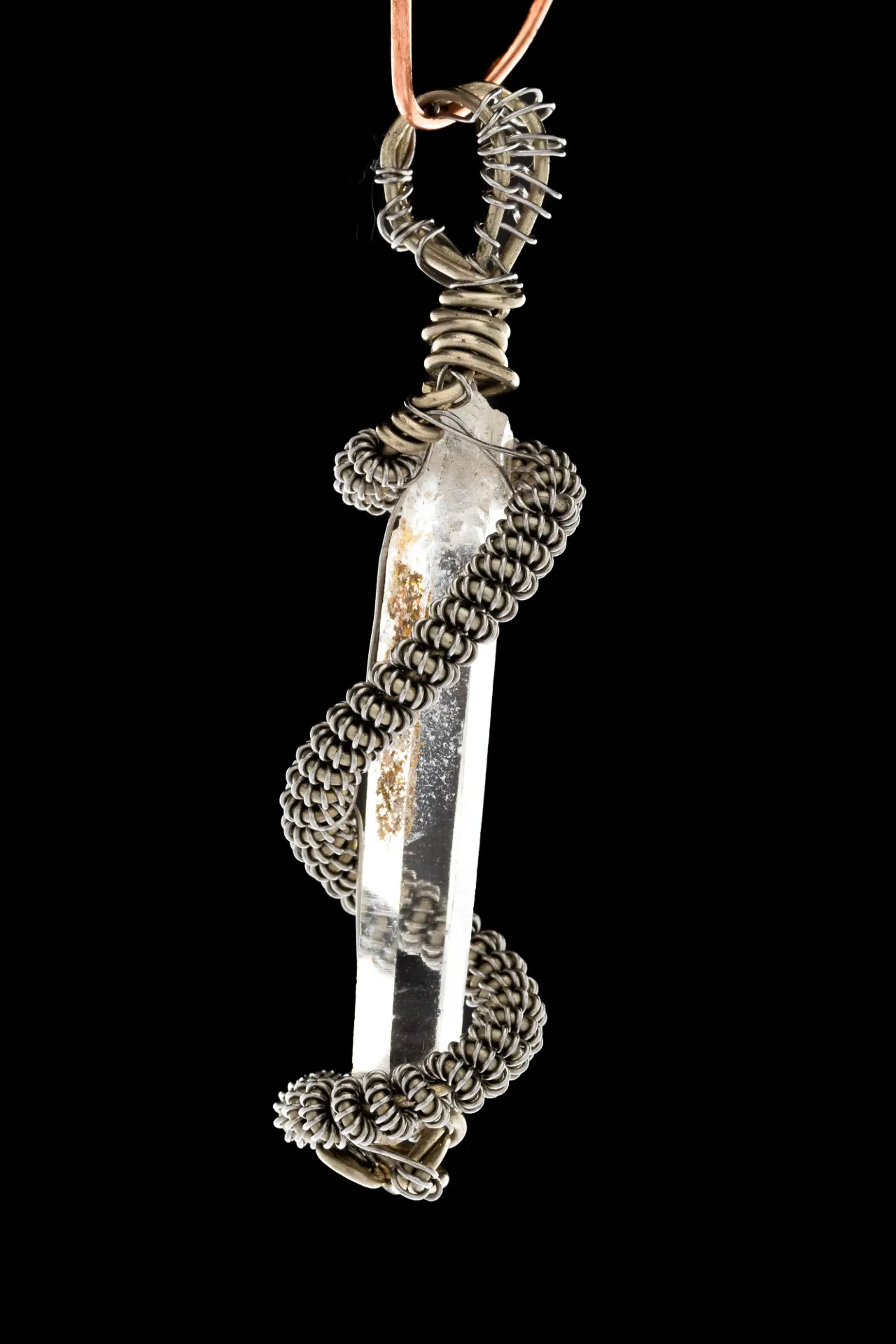 Espiral de Luz — Dije de cuarzo cristal