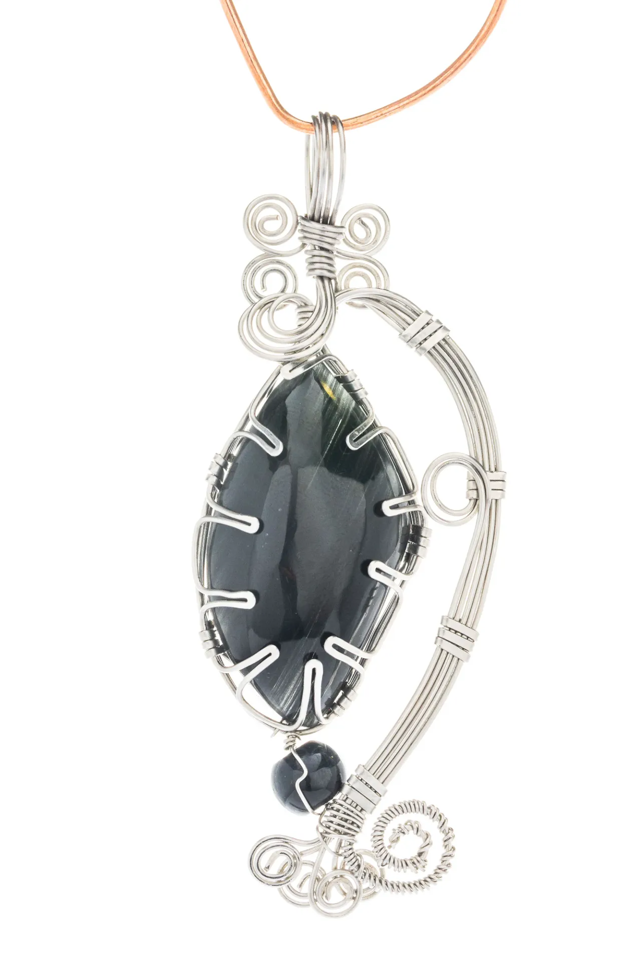Ojo del Cóndor — Dije de obsidiana ecuatoriana