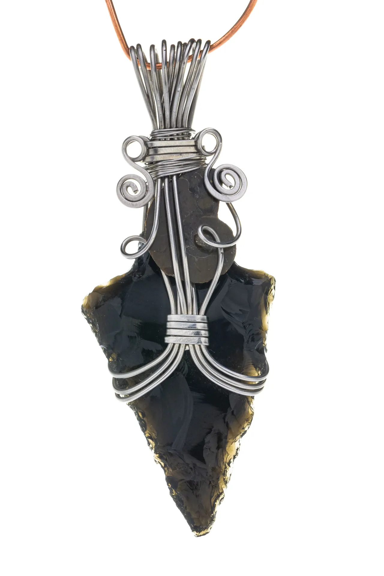 Punta del Tiempo — Dije de obsidiana ecuatoriana