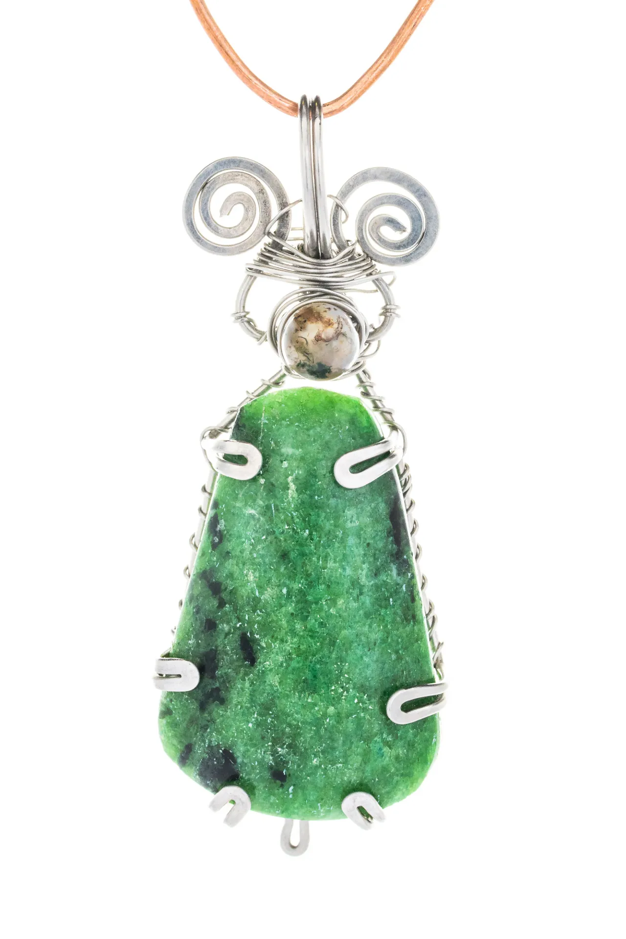 Verde de Montaña — Dije de jade y labradorita